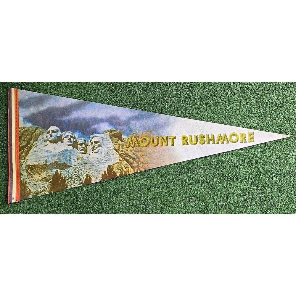 Rare Vintage 1970 Pennant Mount Rushmore 12" x‎ 29" NOS